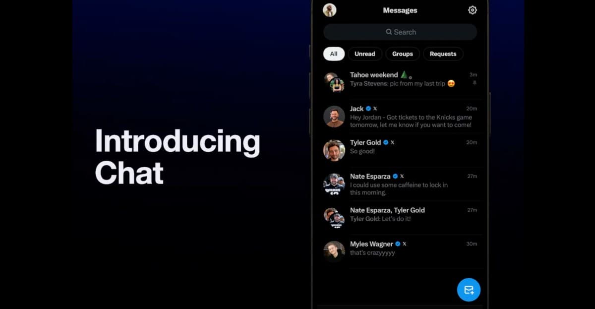 X, yeni şifreli DM'leri olan Chat'i başlattı