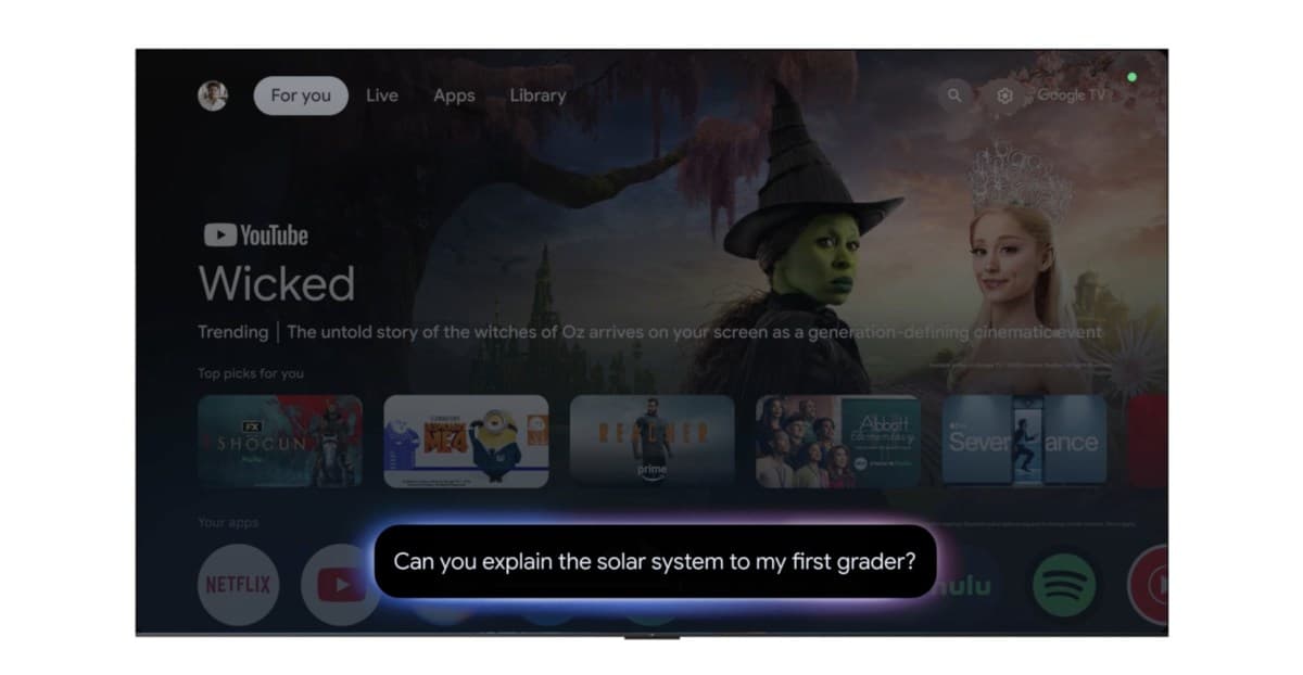 Gemini for TV bugünden itibaren Google TV Streamer'a geliyor