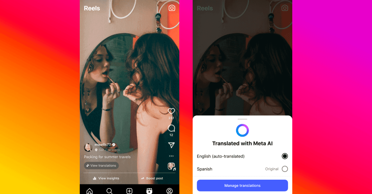 Meta's AI Çeviri Aracı Instagram Videolarınızı Dublajlayabilir