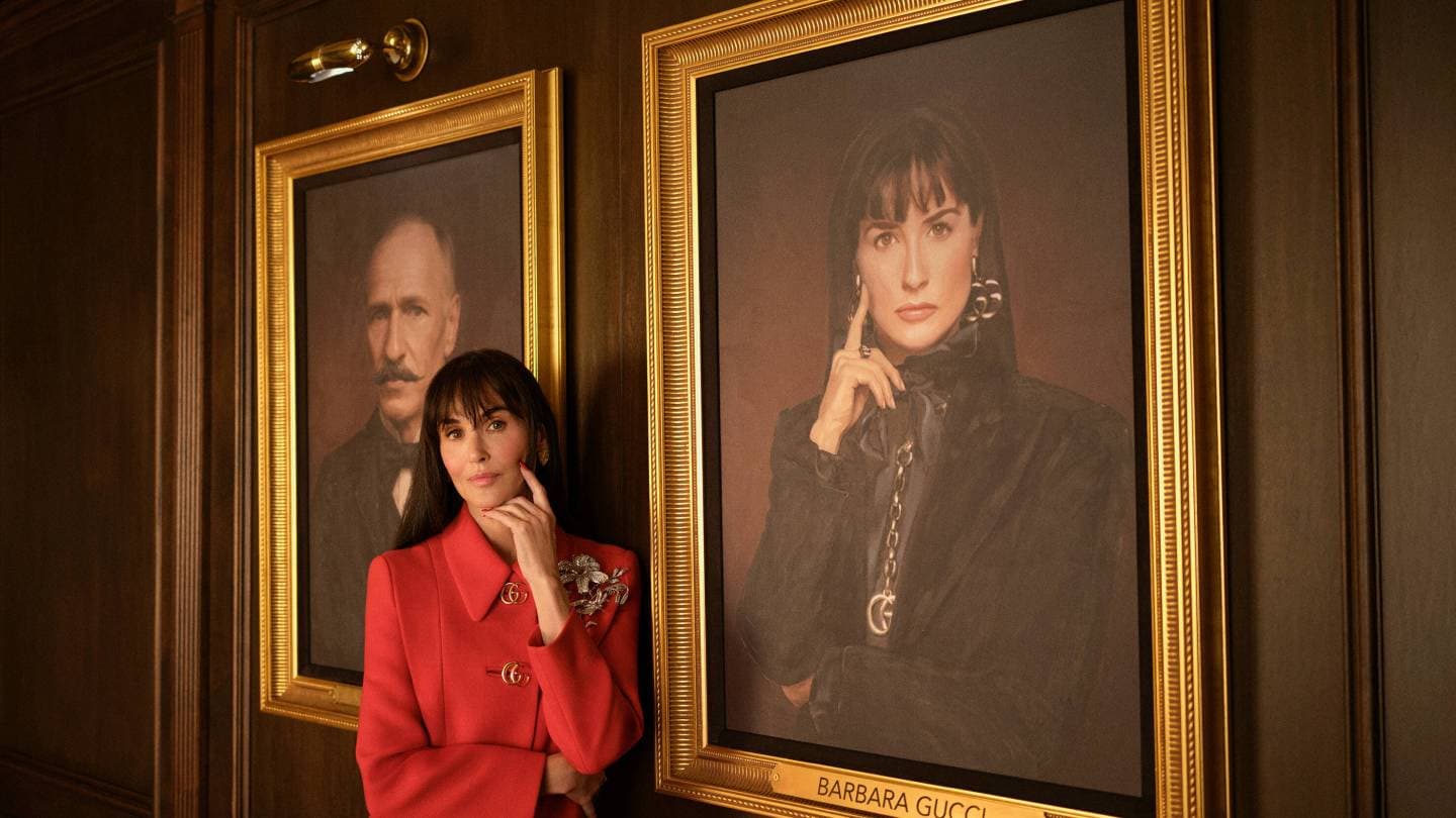Pist şovunun yerine, Gucci Premieres Film Demi Moore'un oynadığı film