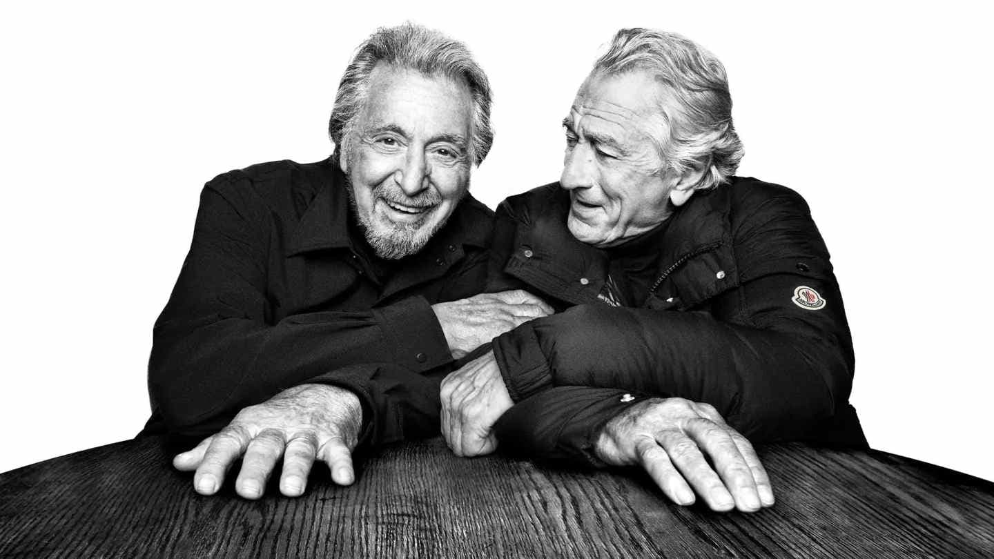 Al Pacino ve Robert De Niro Moncler Moda Kampanyasında Rahatladı