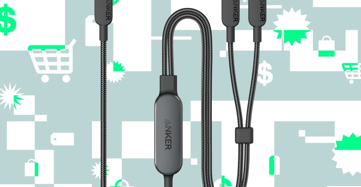 Anker'in hızlı 2'si 1 arada USB-C kablosunun fiyatı şu anda 20 dolardan az