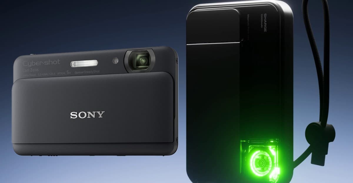 Bu manyetik Qi 2.2 güç bankası klasik bir Sony Cybershot'a benziyor