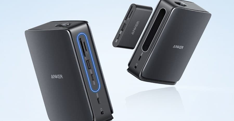 Anker'in yeni yerleştirme istasyonunda yanınızda götürebileceğiniz çıkarılabilir bir göbek var