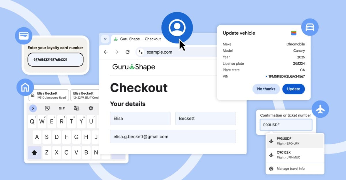 Chrome artık Google hesabınızdaki ayrıntıları otomatik olarak doldurabiliyor