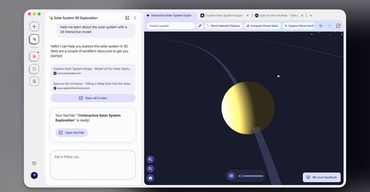 Google Disco, yapay zeka 'GenTabs'ı temel alan deneysel yeni bir tarayıcıdır