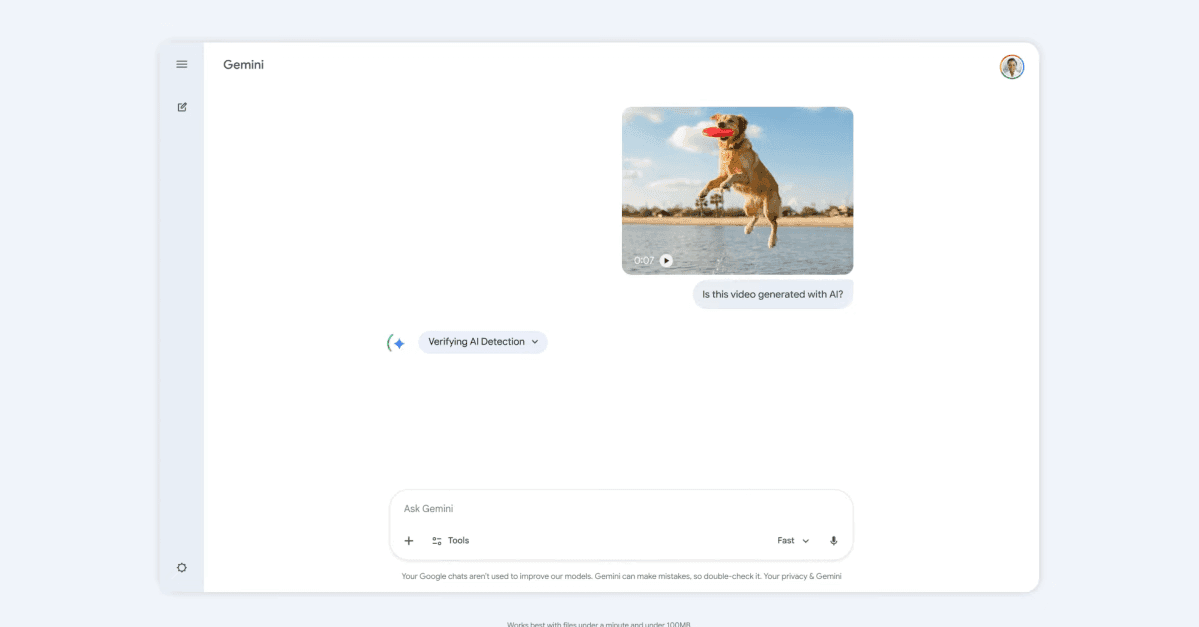 Google'ın Gemini uygulaması, videoların Google AI ile yapılıp yapılmadığını kontrol edebilir