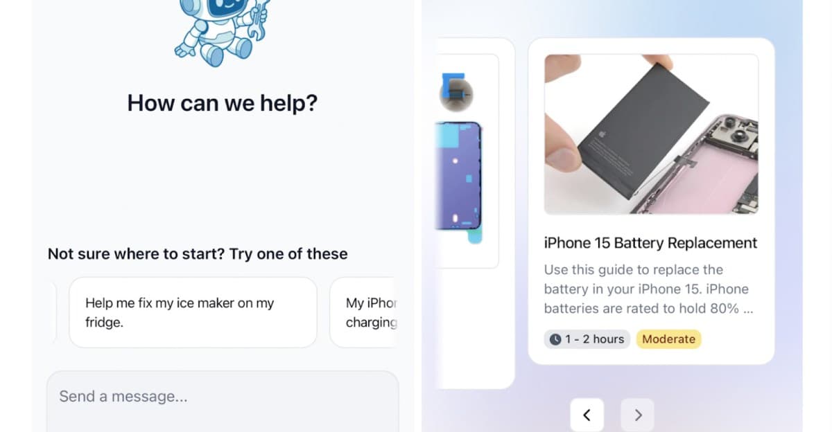 iFixit'in FixBot'u, 'usta bir teknisyenin yapacağı gibi' onarımlara yardımcı oluyor