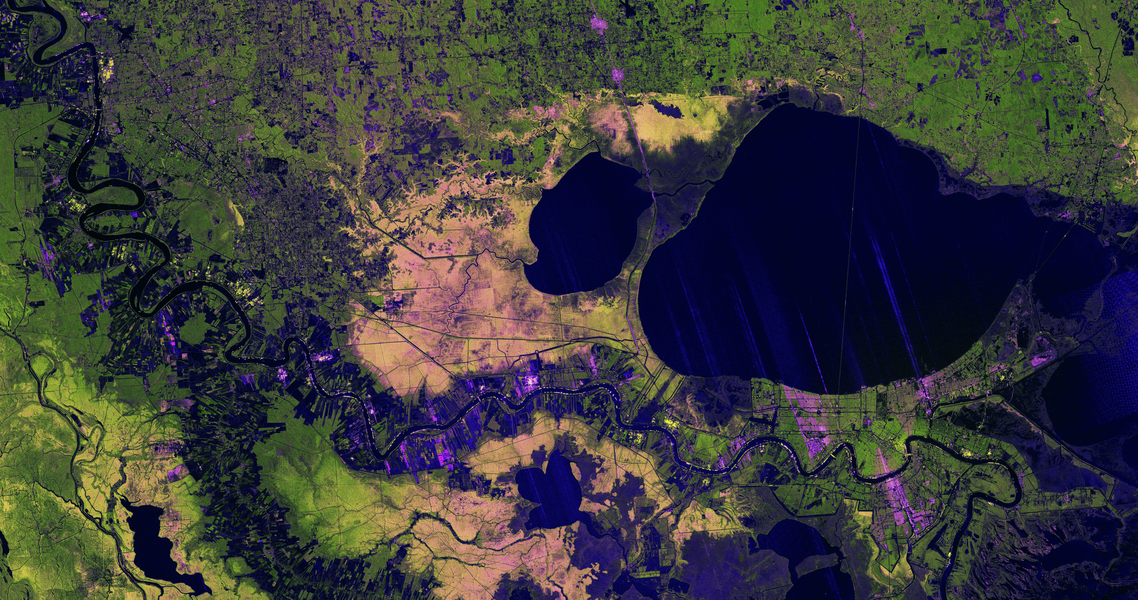 NASA-ISRO Radar Misyonu, Mississippi Nehri Deltasını Görmek İçin Bulutların Arasından Bakıyor
