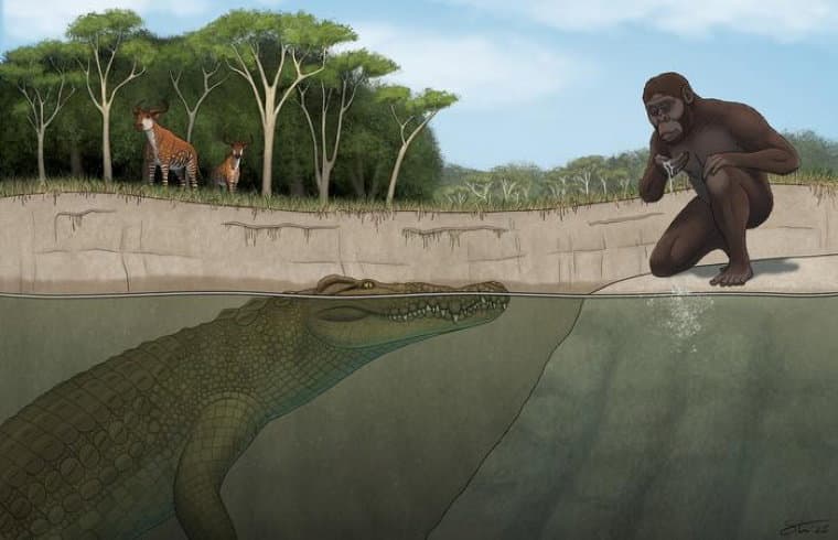 İlk İnsan Ataları Dev Bir Tarih Öncesi Canavar Tarafından Avlandı ve Yendi