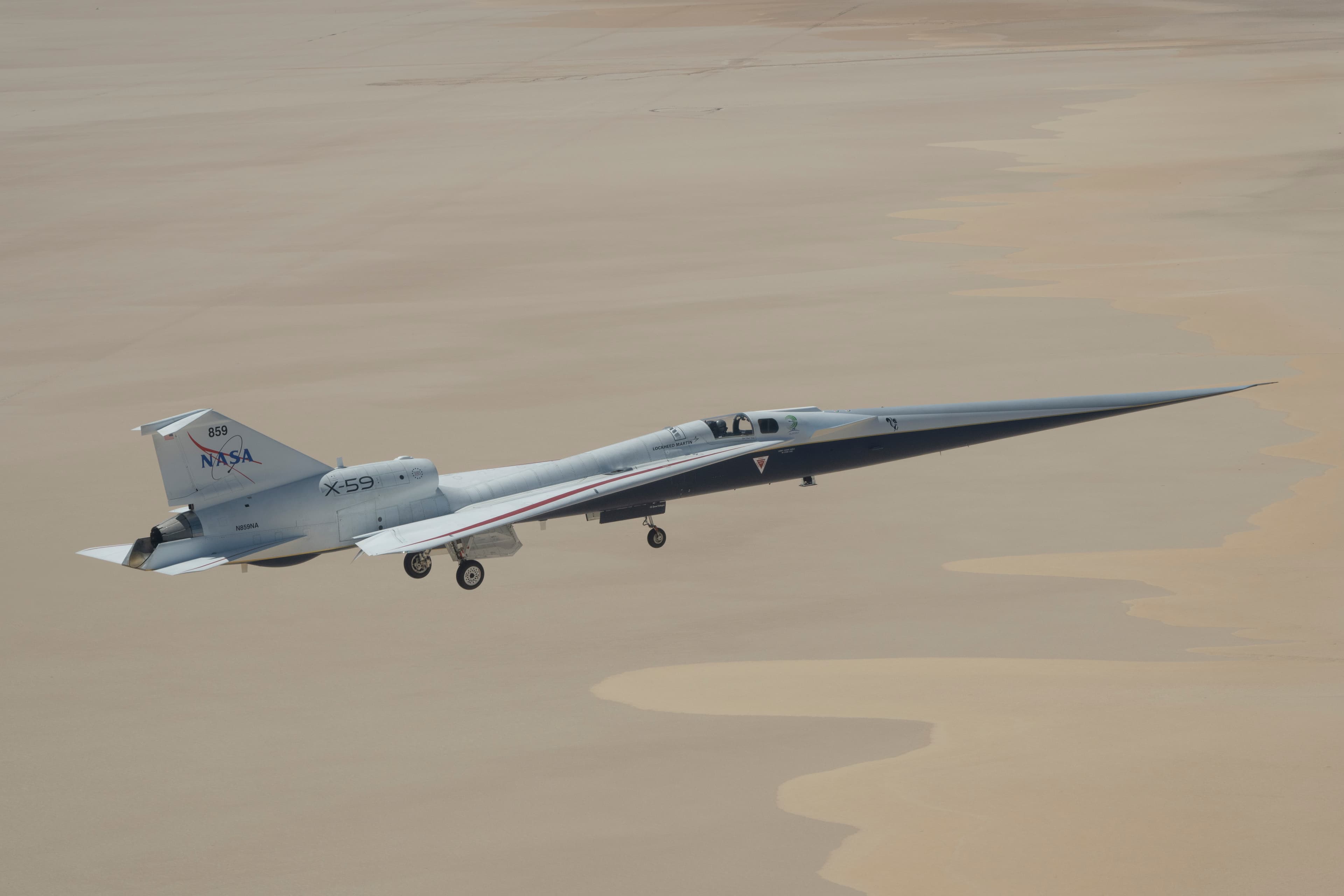 NASA'nın X-59'u İlk Süpersonik Uçuşa Hazırlanıyor