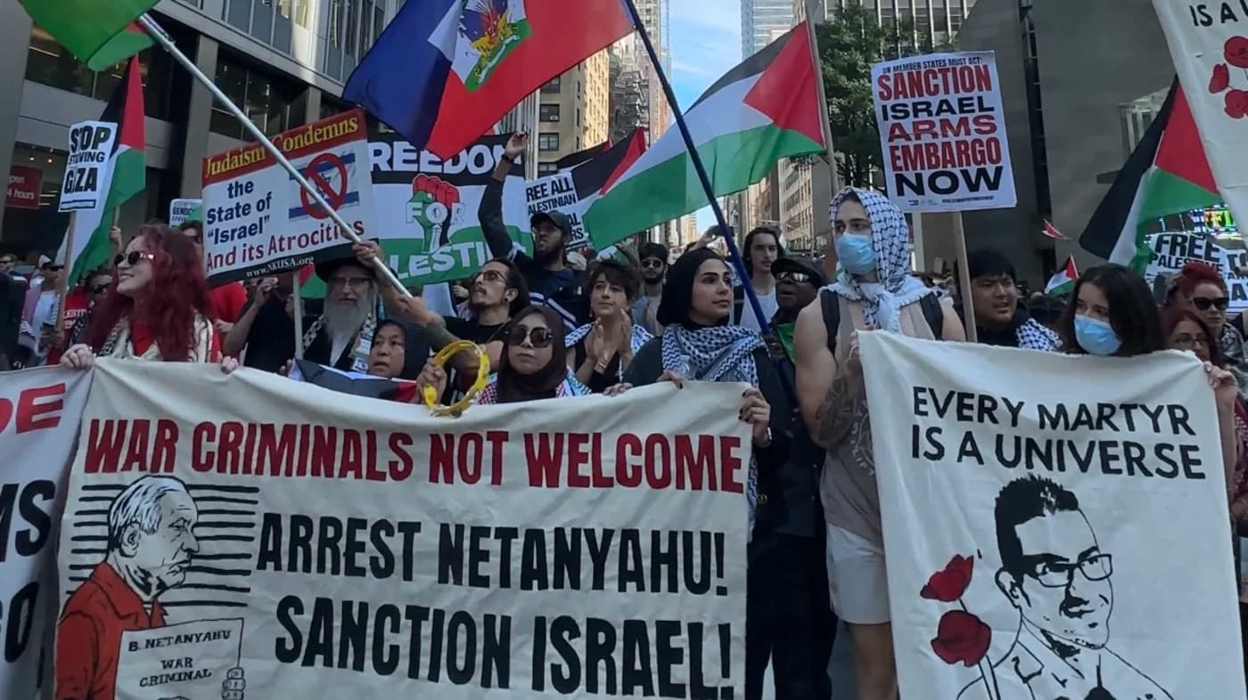 'Arrest Netanyahu': Israeli PM gets a New York welcome outside the UN