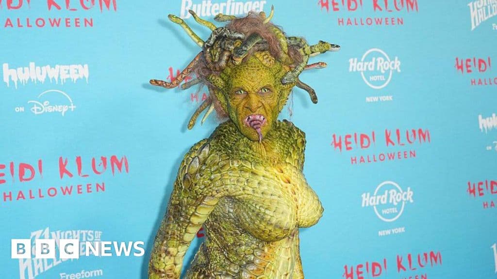 Heidi Klum, Medusa rolüyle Cadılar Bayramı'na girdi