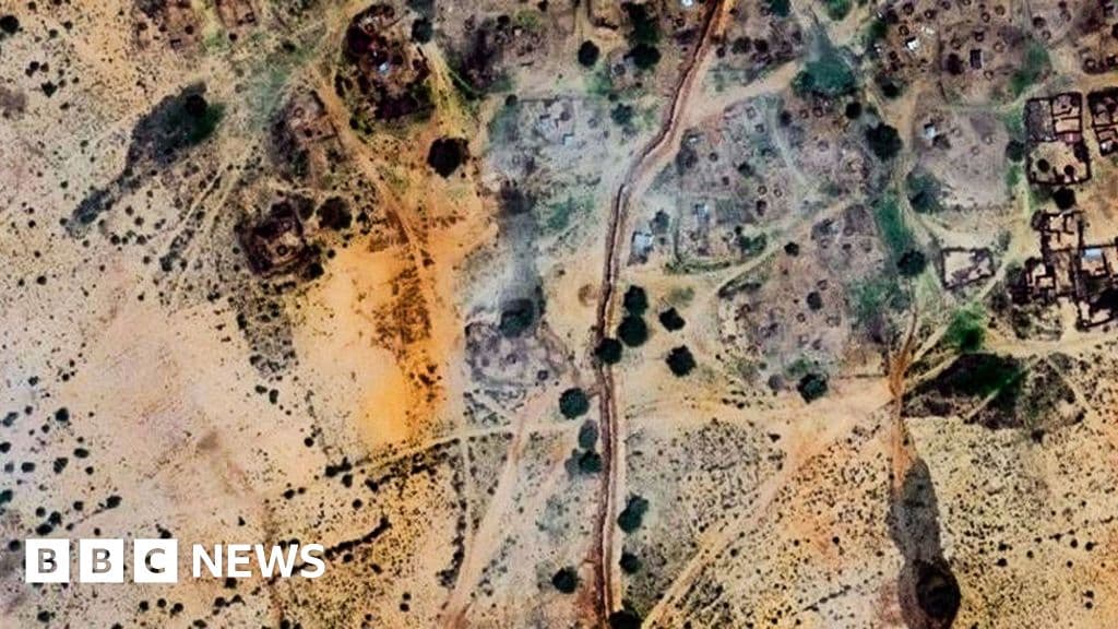 Kuşatılmış Sudan Şehri etrafında inşa edilen bariyer, uydu görüntüleri gösterisi