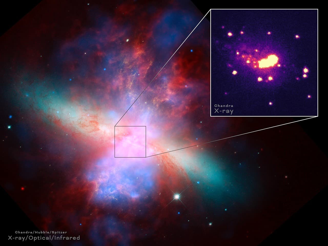 NASA-JAXA'nın XRISM Teleskobu Galaxy M82'nin Sıcak Rüzgârını Saatler