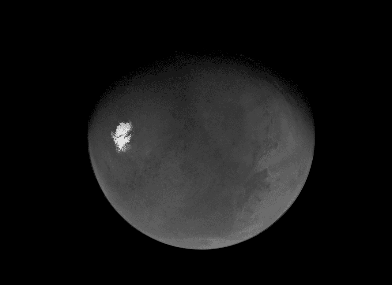NASA'nın Psyche Misyonu Uçuştan Sonra Mars'ın Güney Kutbu'nu Görüyor