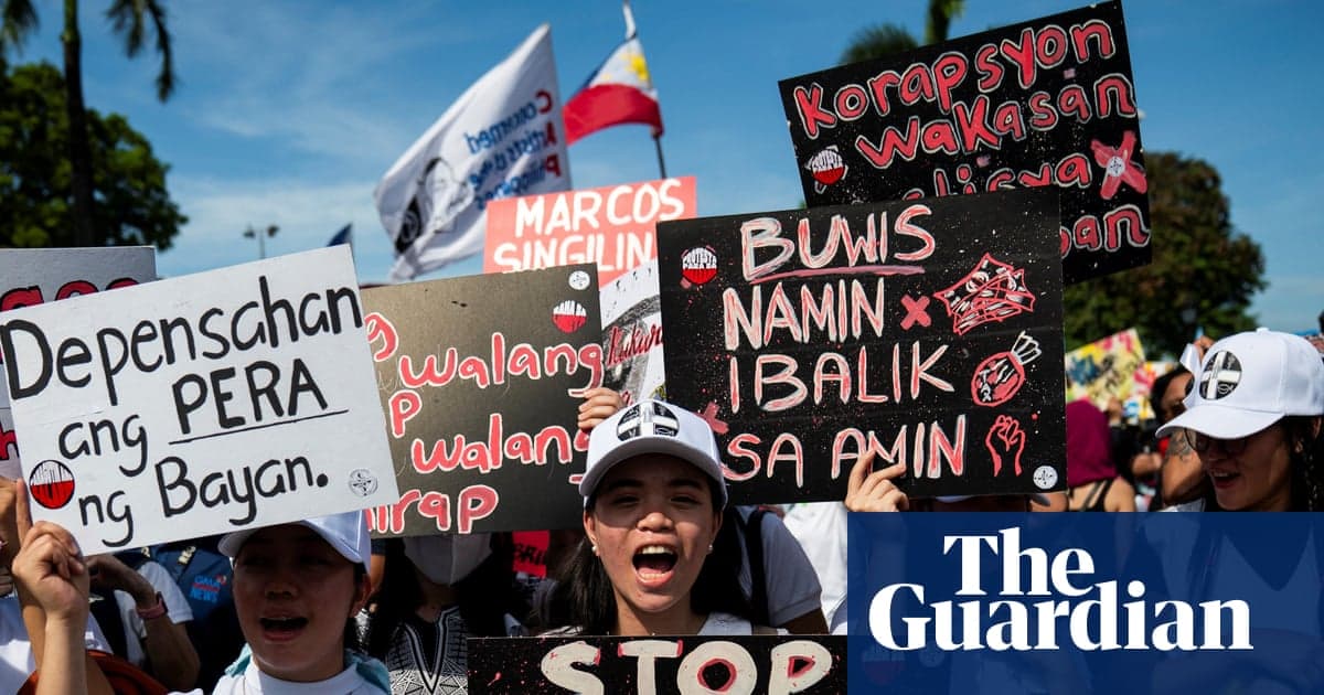 Protestocular Filipinler'in Sokakları Devlet Yolsuzluğu Üzerine | Filipinler
