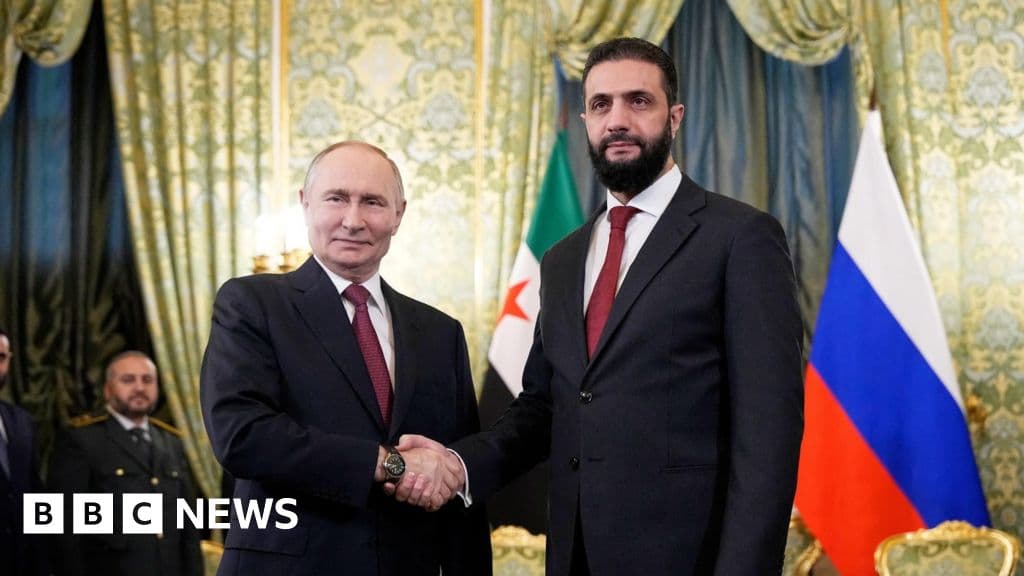 Suriyeli Sharaa, Esad'ın devrilmesinden bu yana ilk kez Putin'le Moskova'da buluştu