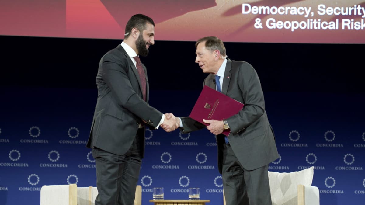 Syria's Sharaa distances himself from Abraham Accords in surreal interview with former CIA foe