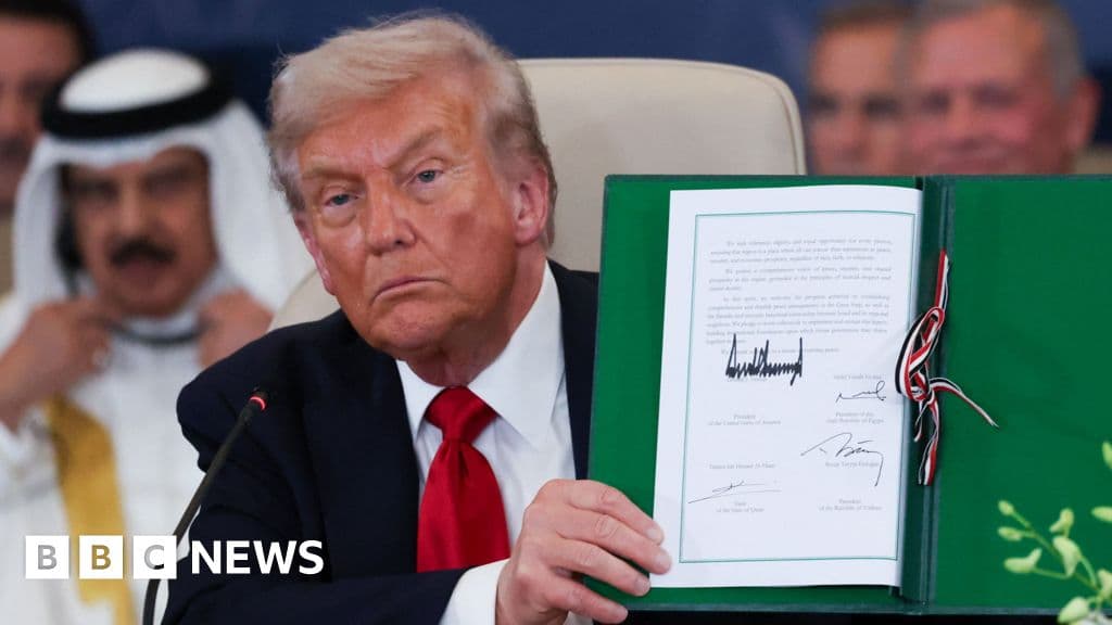 Trump anlaşmanın ilk aşamasını Mısır'da imzaladı