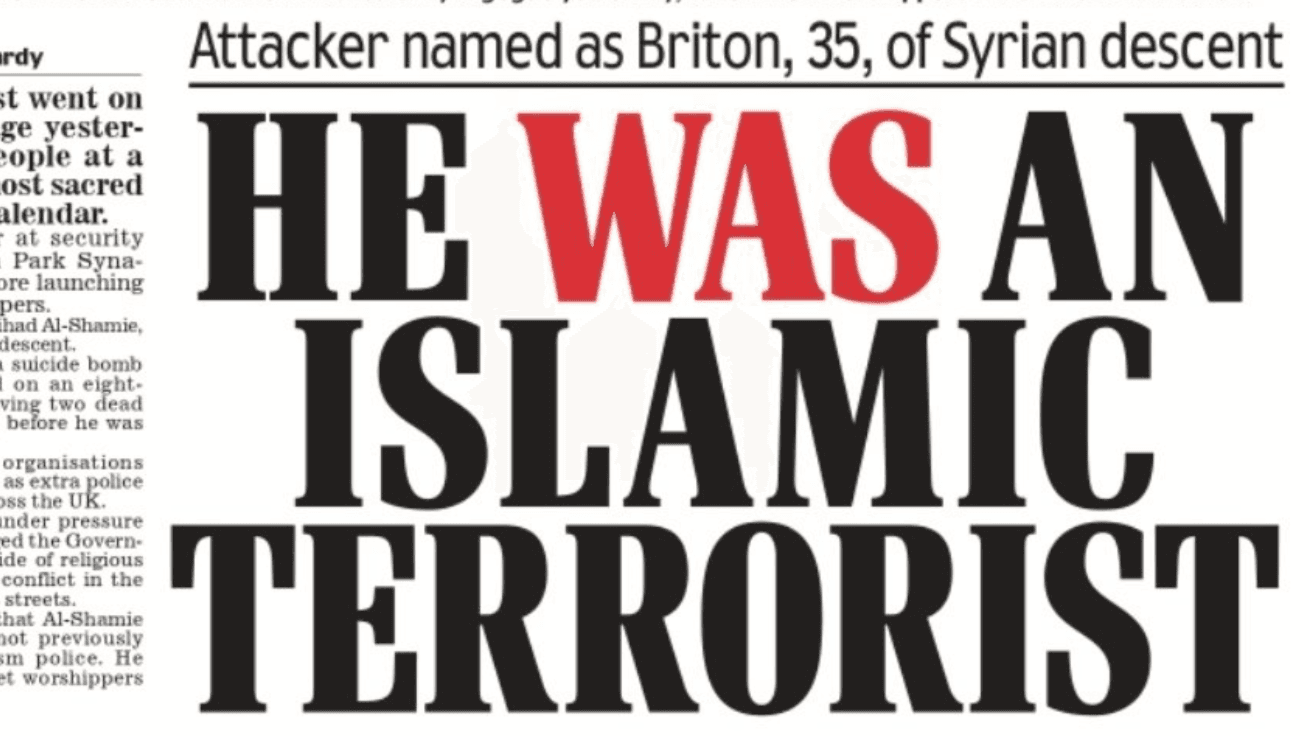 UK media revels in hate after Manchester synagogue attack